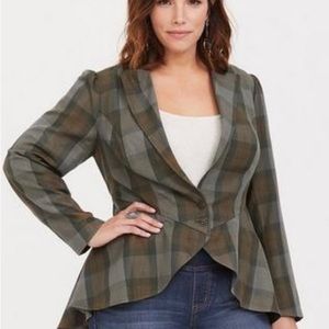 NWT TORRID OUTLANDER PLAID LACE-UP JACKET